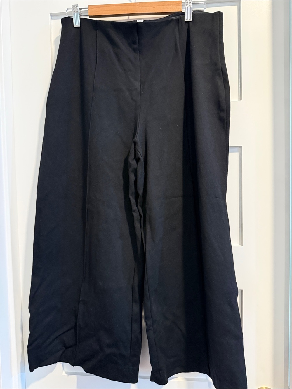 SPANX Black Wide-Leg Ponte Pants